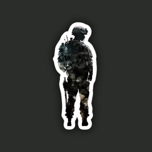 Military Silhouette Sticker