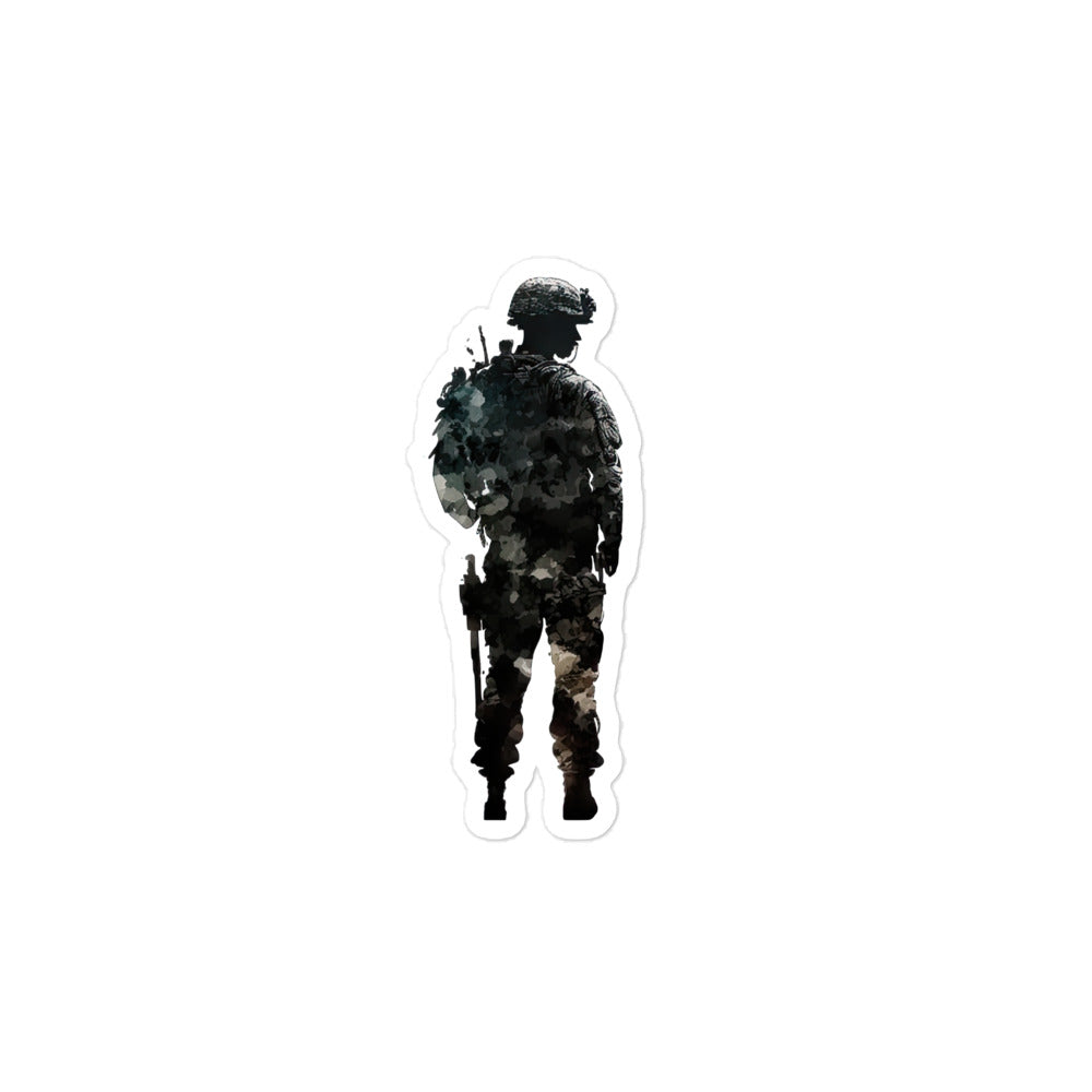 Military Silhouette Sticker