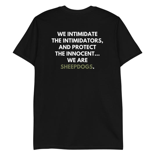 T-Shirt: "We intimidate the intimidators, and protect the innocent"